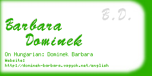 barbara dominek business card